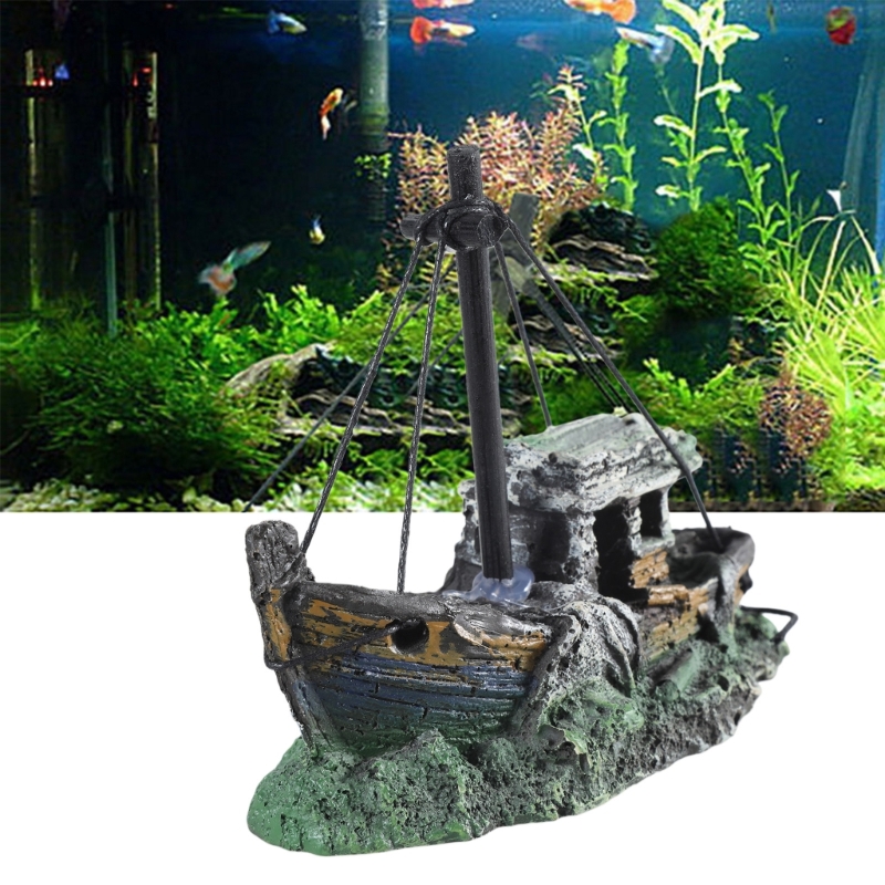 Aquarium Marina - Acquario Nave affondata Decorazione Acquario in